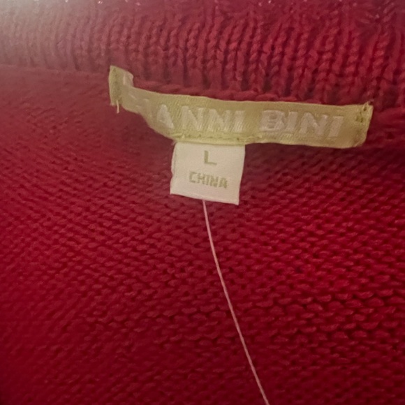 Gianni Bini Ugly Christmas Sweater Women NWT L Large Red and White Super soft - Picture 5 of 10